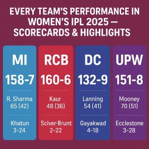 Every Team’s Performance in Women’s IPL 2025 – Scorecards & Highlights